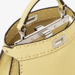 FENDI Peekaboo ISeeU Petite Yellow Selleria bag with 306 hand-sewn topstitches - Image 5
